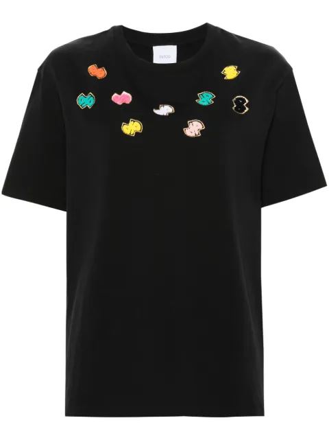 Patou motif-embroidered cotton T-shirt