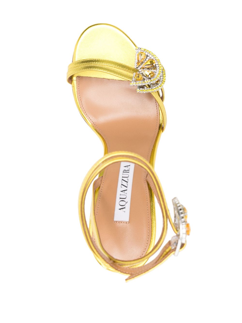 Shop Aquazzura Gin Tonic 15mm Sandals In Yellow