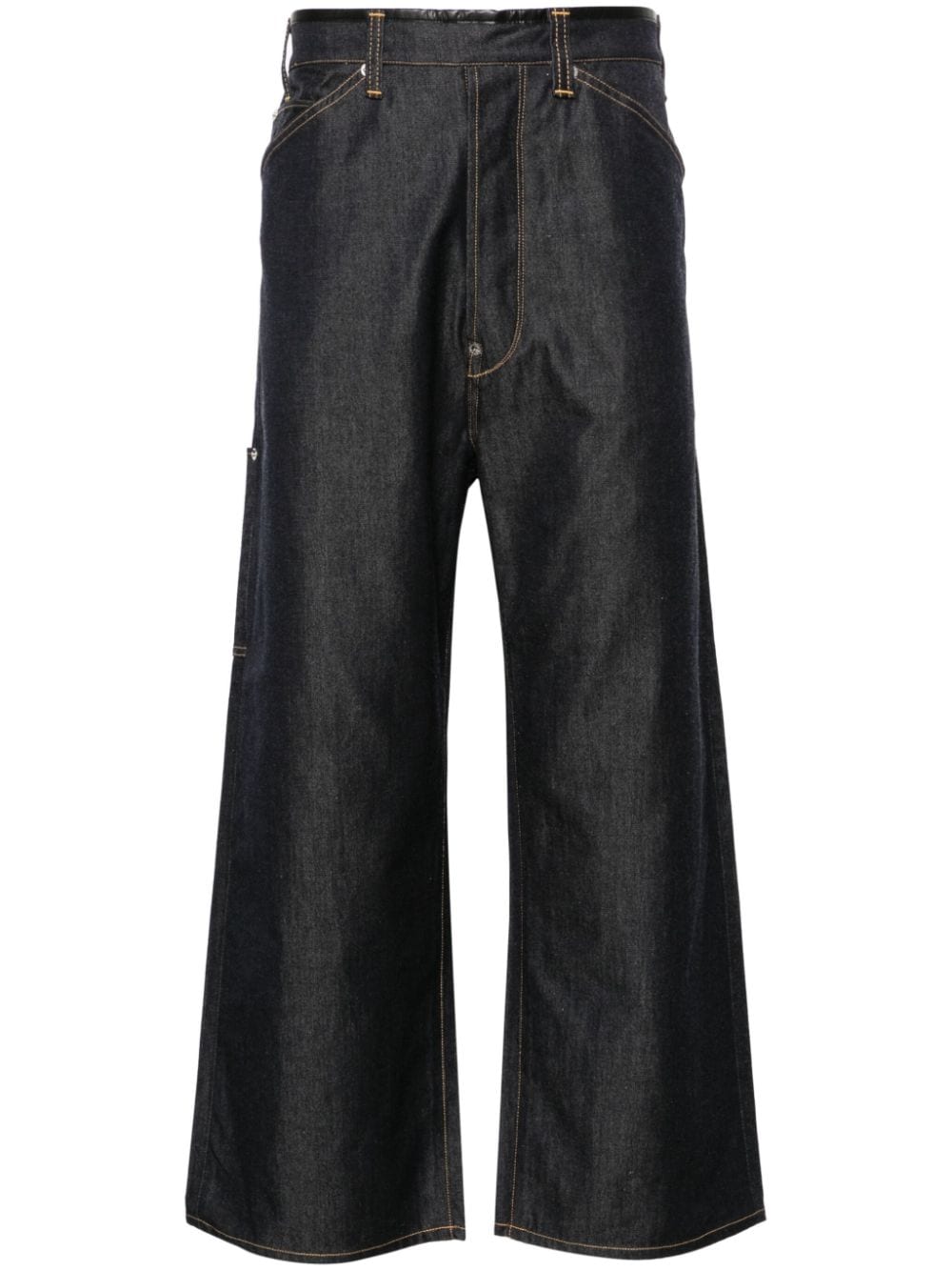 Junya Watanabe Mid-rise Cropped Jeans In Blue