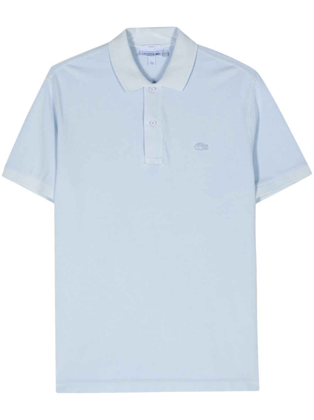 Lacoste Logo-patch Piqué Polo Shirt In Blue