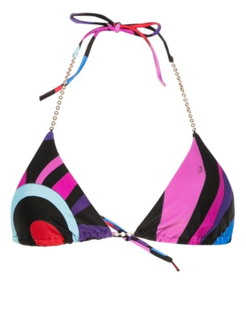 PUCCI Marmo-print bikini top