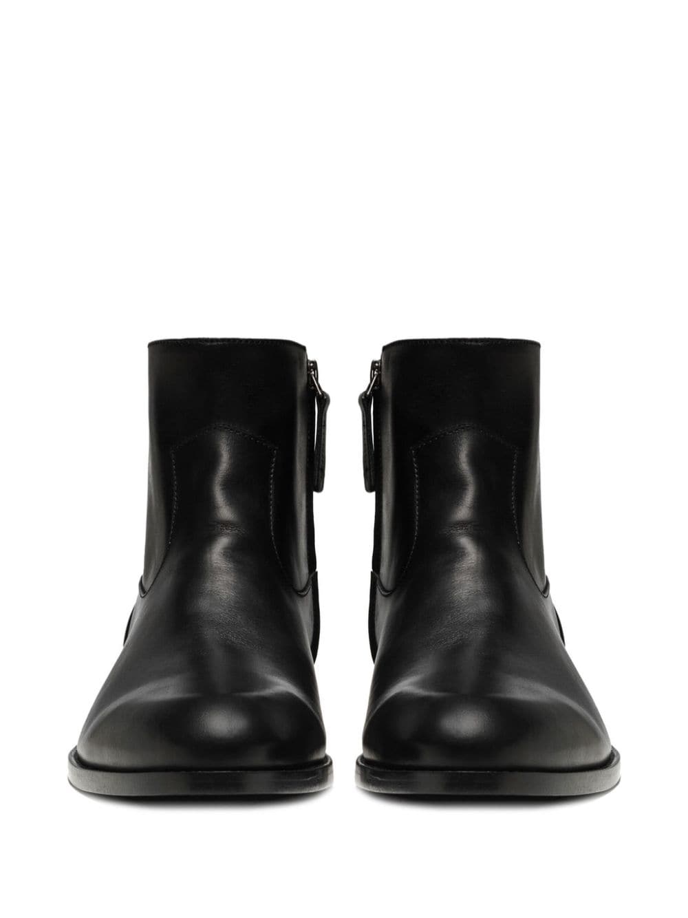Shop Buttero Floyd Leather Ankle Boots In Black