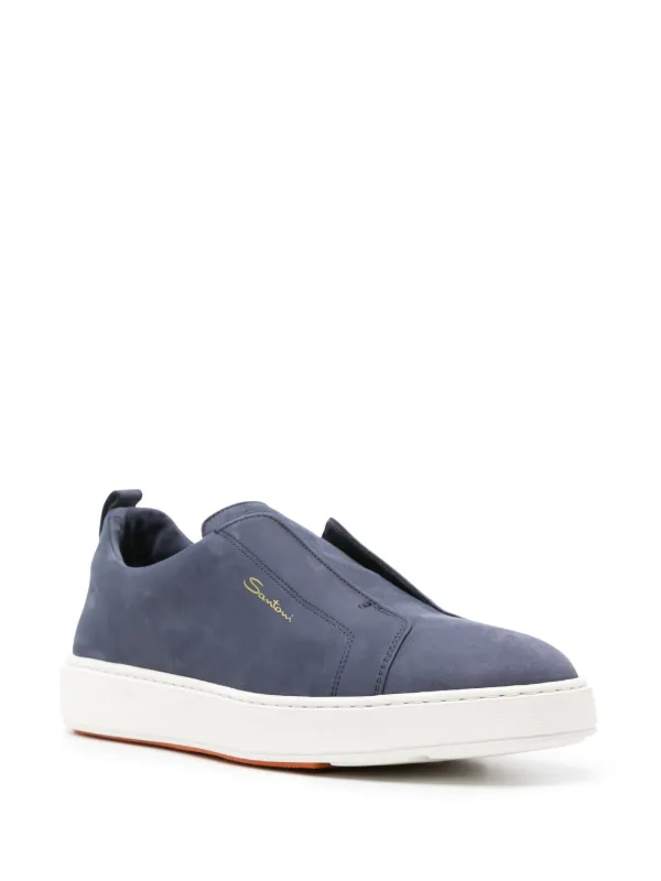 【Santoni】レザー スリッポンスニーカー Santoni】レザー スリッポンスニーカー (SANTONI/スニーカー