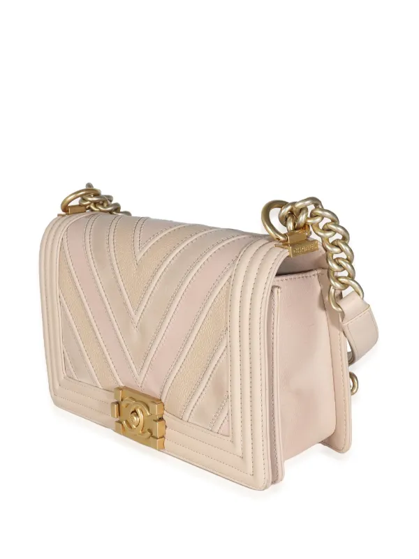 CHANEL Pre-Owned 2017 Medium Boy Chanel Shoulder Bag | Neutrals