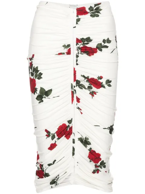 Magda Butrym falda midi con diseño fruncido