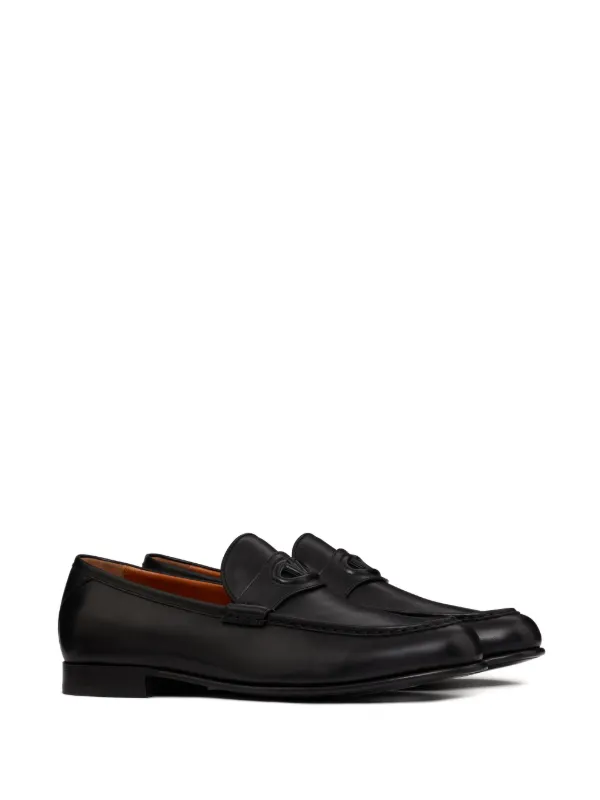 Valentino Garavani VLogo Signature Leather Loafers | Black