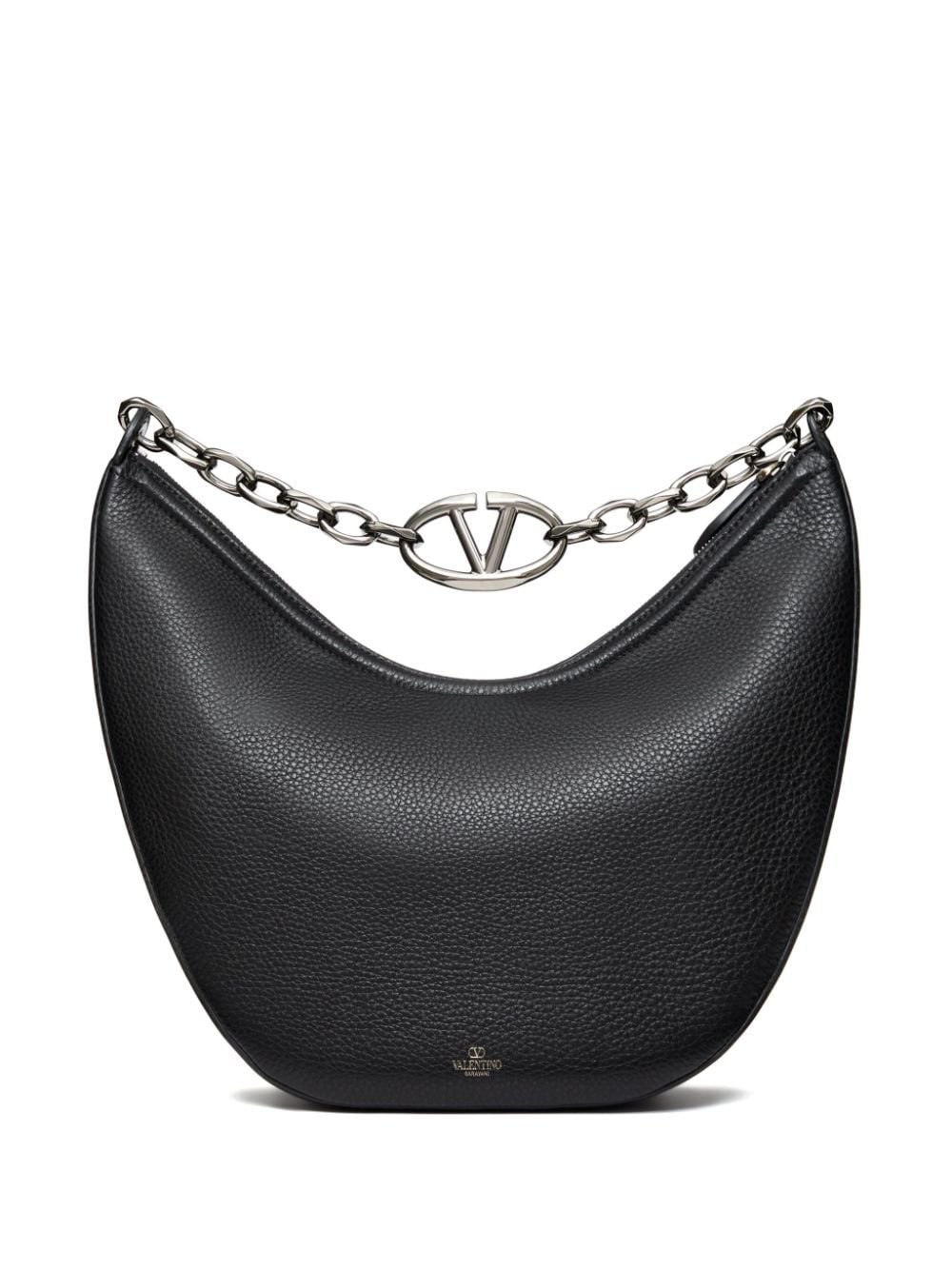 Shop Valentino Medium Vlogo Moon Shoulder Bag In Black