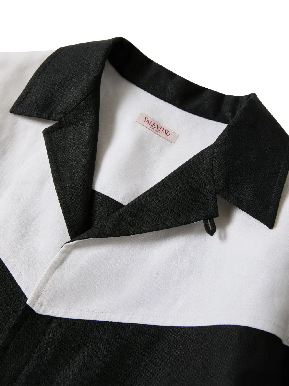 Valentino Garavani Linnen bowlingshirt Zwart