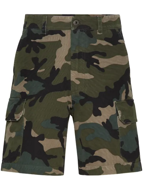Short en coton à motif camouflage - Valentino Garavani - Modalova