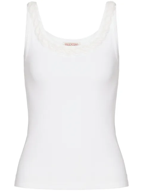 Valentino Garavani embellished-trim tank top