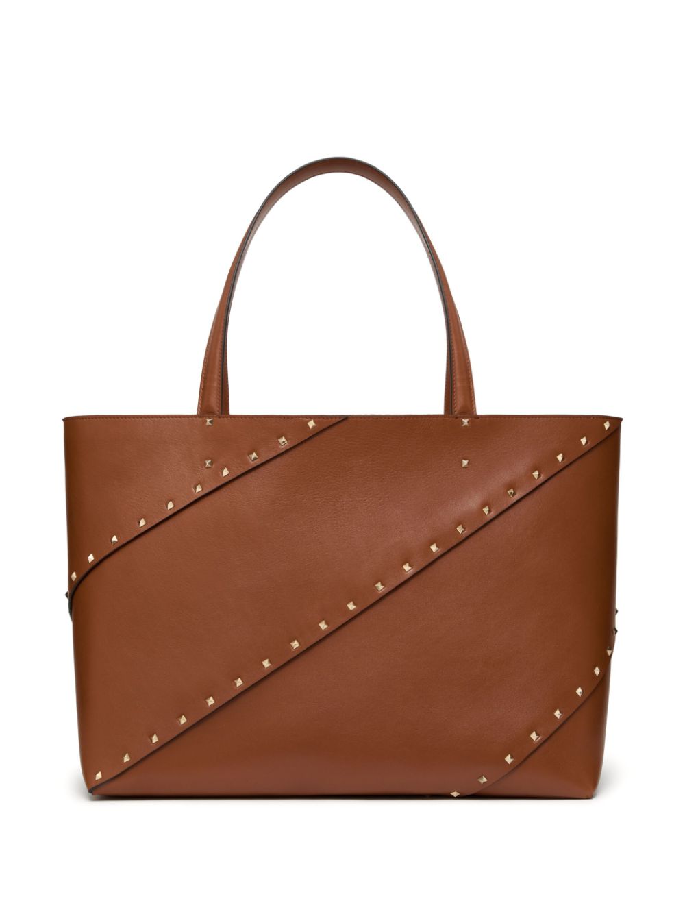 Rockstud leather tote bag