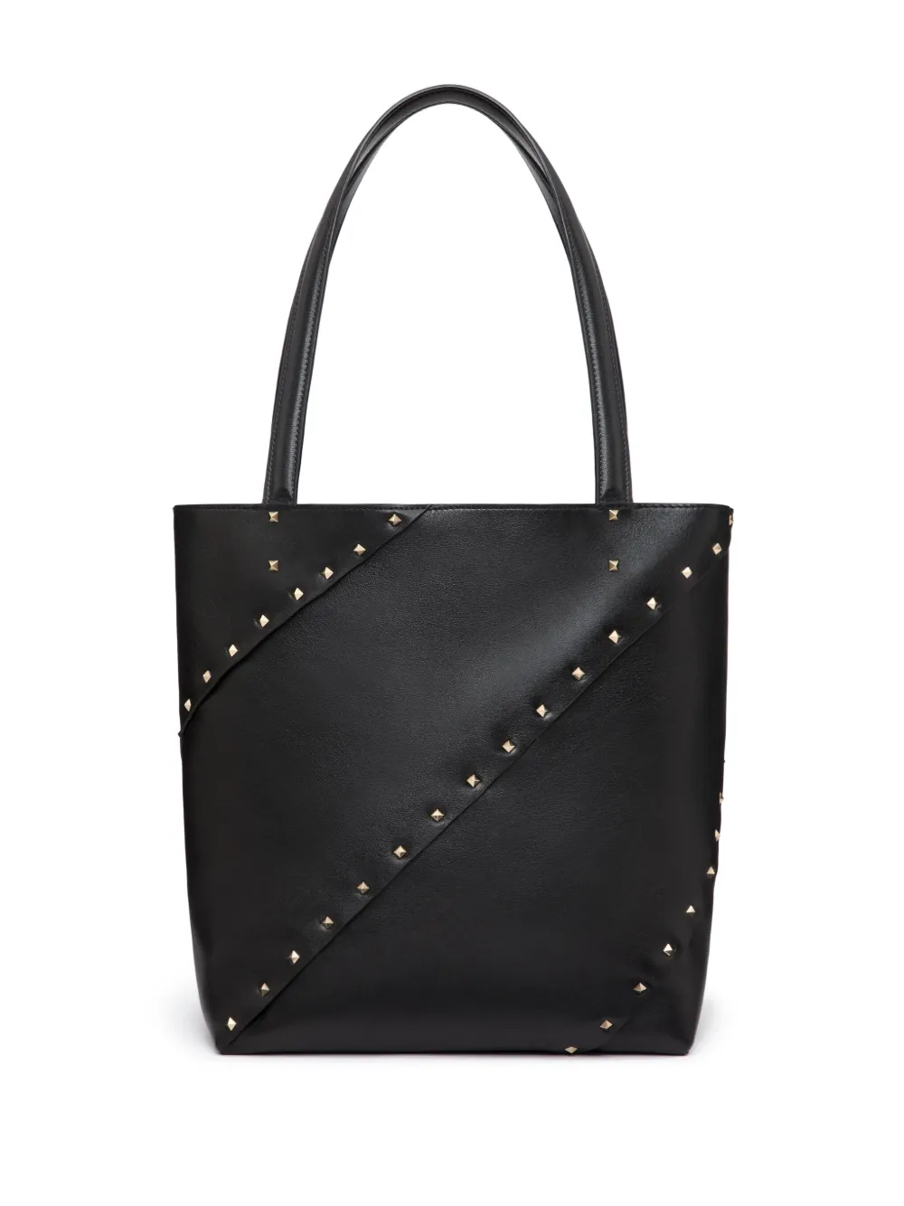 Valentino Garavani Rockstud leren shopper - Zwart