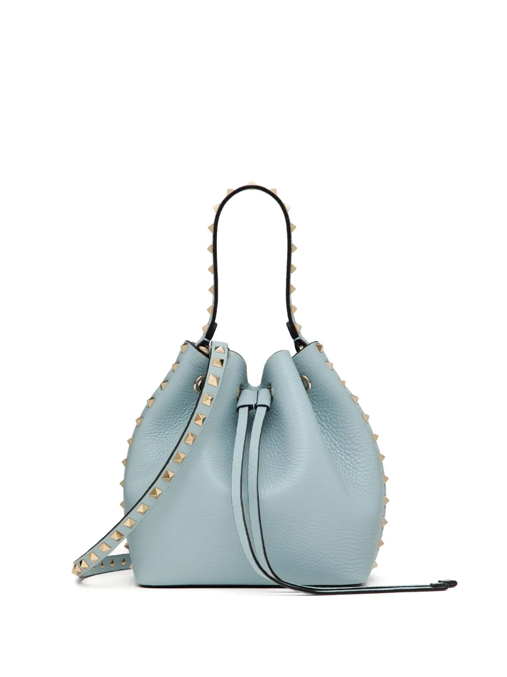 Valentino Garavani Rockstud leren bucket-tas Blauw