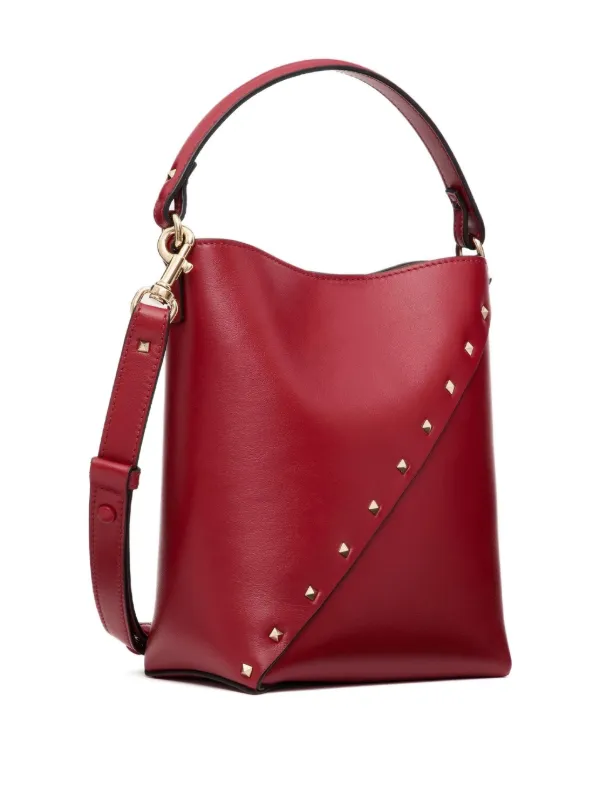 ヴァレンティノロックスタッズトートバッグハンドバッグレッド