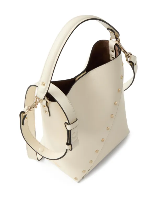 Valentino Garavani Rockstud Wispy Leather Bucket Bag