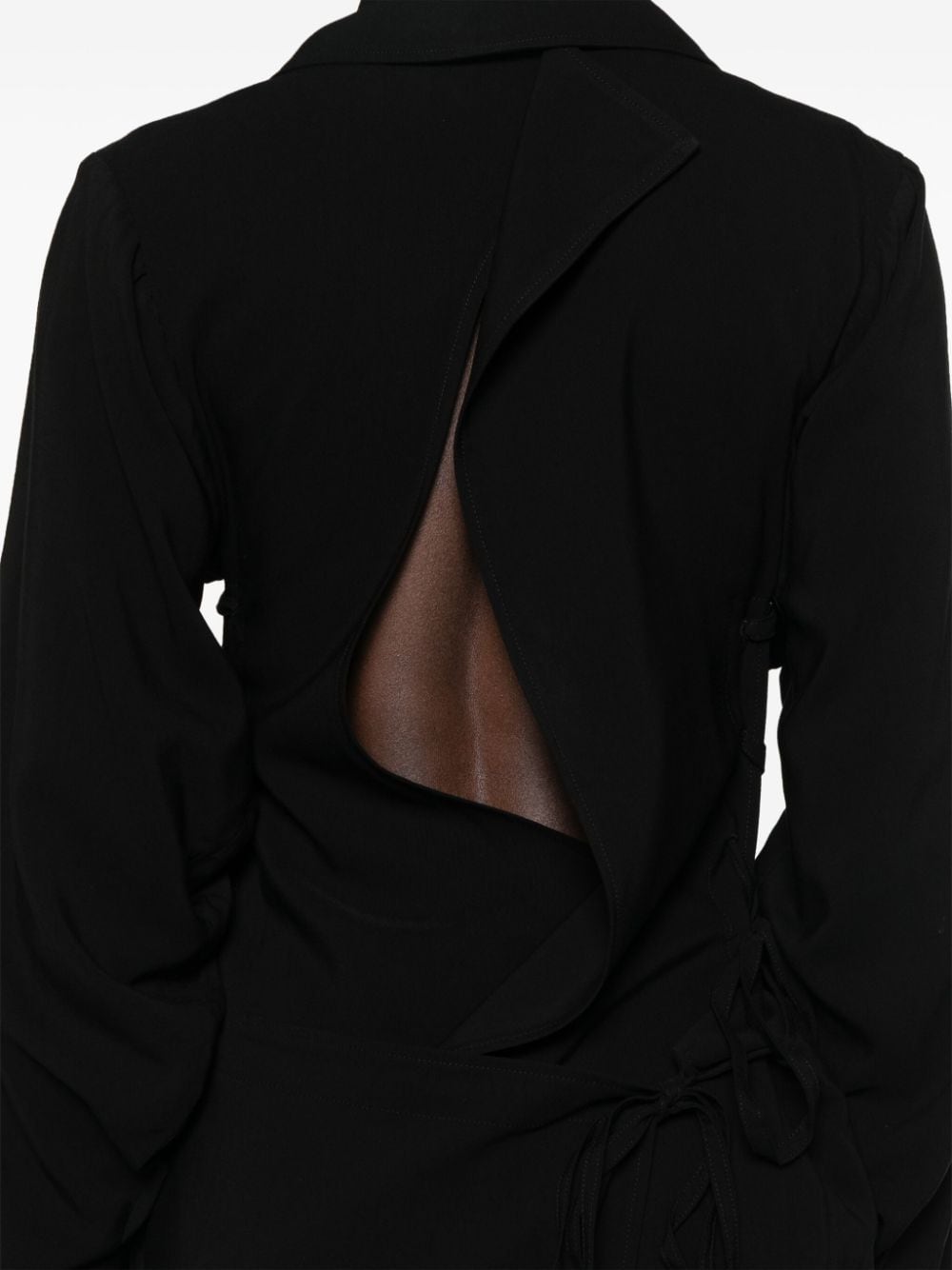 Shop Yohji Yamamoto Midi Shirt Dress In Black