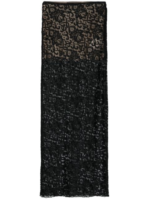 ROTATE BIRGER CHRISTENSEN floral-lace slip maxi skirt