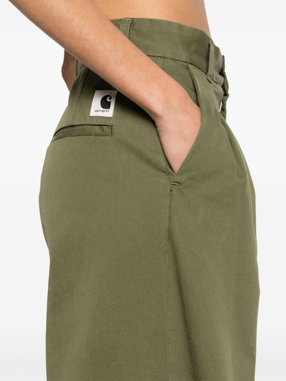 Shop Carhartt W' Leola Straight-leg Trousers In Green