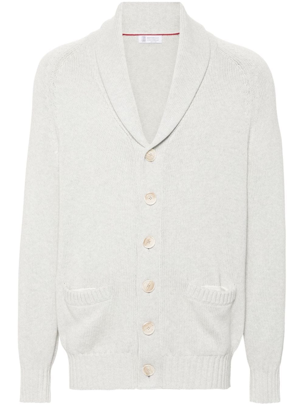Shop Brunello Cucinelli Button-up Cotton Cardigan In Grey