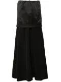 ALAINPAUL layered wool maxi skirt - Black