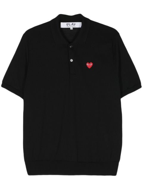 Comme Des Garçons Play heart-patch wool polo shirt