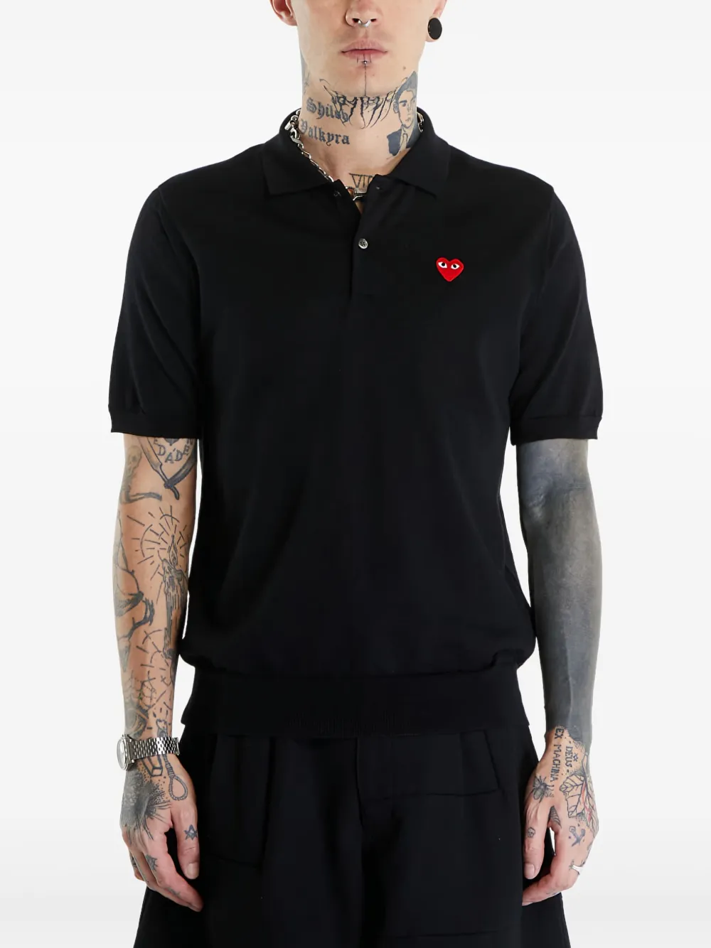 PLAY COMME des GARCONS ポロシャツ(ホワイト×ブラックハート