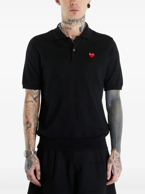 Comme Des Garçons Play Camisa polo com patch de coração