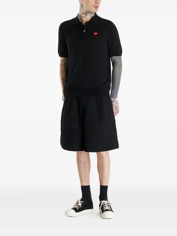 翔様　Comme des Garçons Play ハートパッチ ポロシャツ Comme Des Garçons Play ハートパッチ ポロシャツ | ブルー