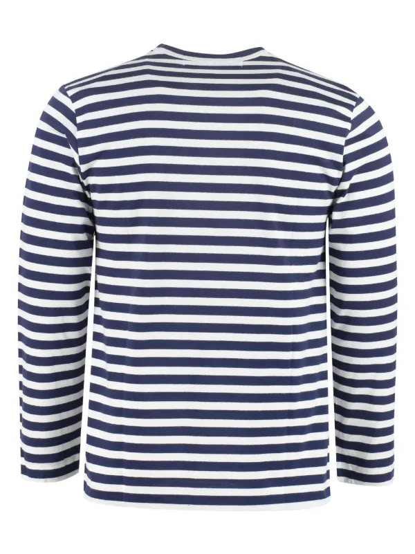 PLAY COMME des GARÇONS ストライプTシャツ S Comme Des Garçons Play ストライプ Tシャツ | ブラック