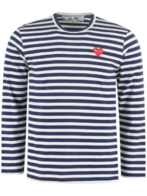 Comme Des Garçons Play ポルカドット ロングTシャツ | ブルー