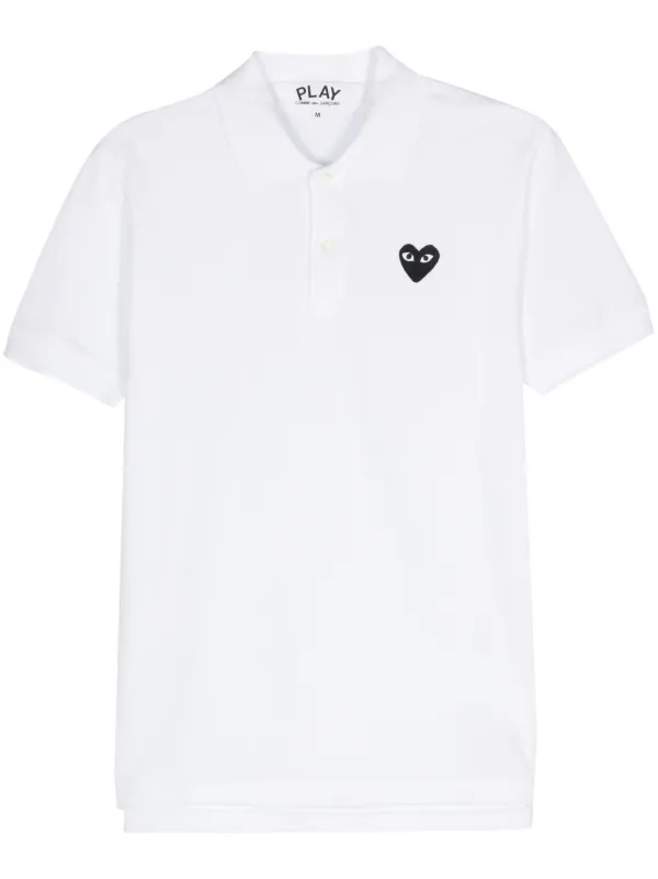 PLAY COMME des GARCONS ポロシャツ(ホワイト×レッドハート) [AX