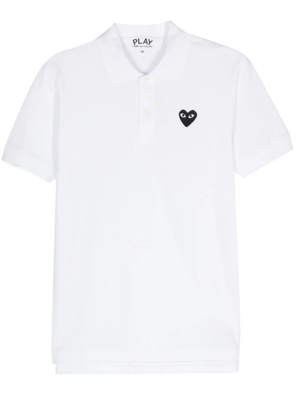 Comme Des Garçons Play Polo Shirt With Patch In White