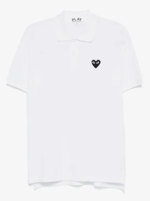 Comme Des Garçons Play Camisa polo com patch de coração e logo