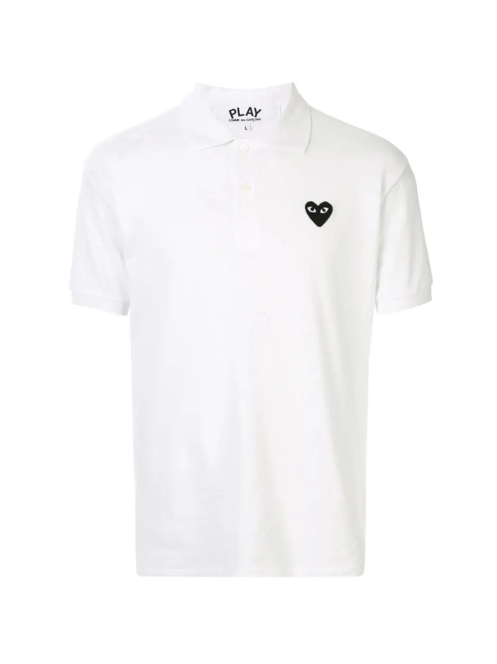 Comme Des Garçons Play poloshirt met hart-patch Wit