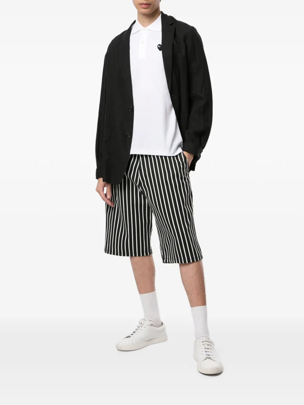 Comme Des Garçons Play poloshirt met hart-patch Wit