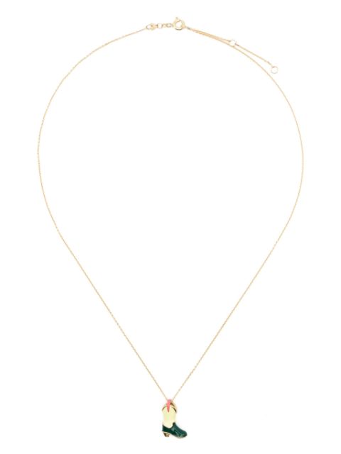 Aliita 9kt yellow gold Cowboy Boot necklace