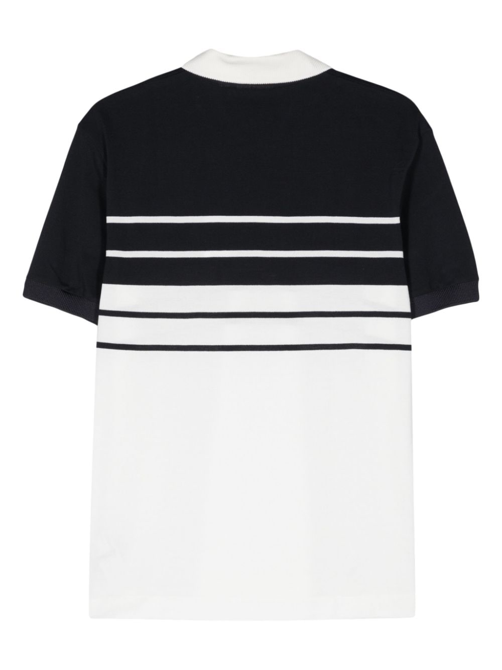 Lacoste logo-patch striped polo shirt - Wit