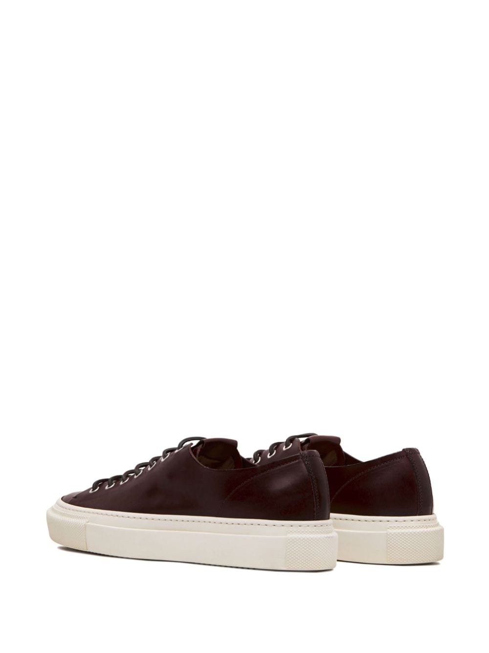 Shop Buttero Lace-fastening Leather Sneakers In Brown