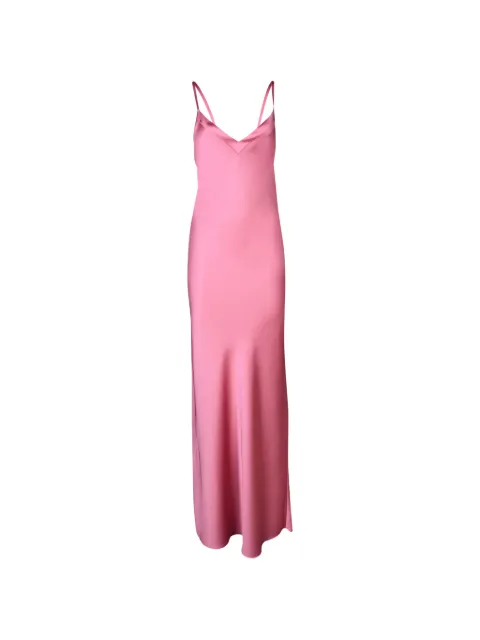 Blanca Vita satin-finish V-neck maxi dress