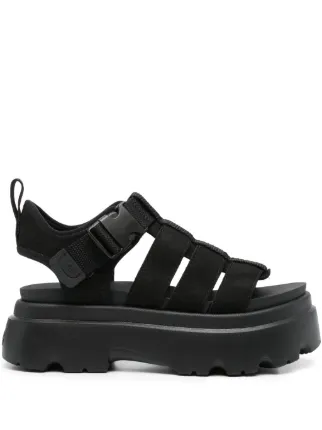 UGG Cora レザーサンダル | ブラック | FARFETCH JP