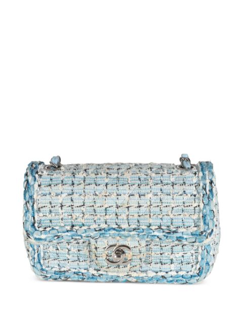 HOT SALE CHANEL 2019 mini Classic Flap tweed shoulder bag Women