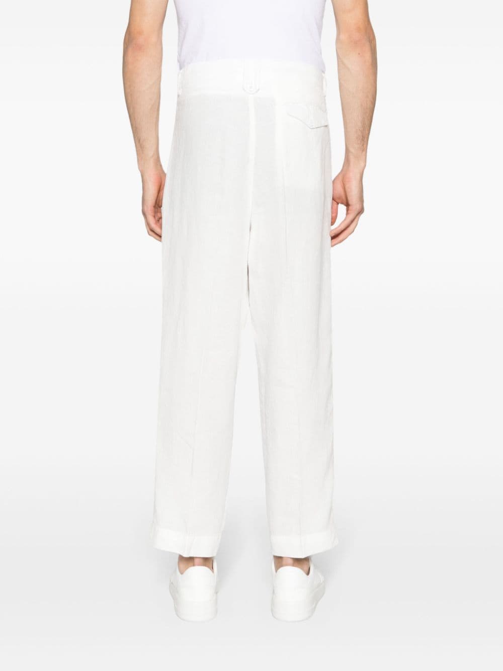 Shop Costumein Cropped Linen Trousers In White