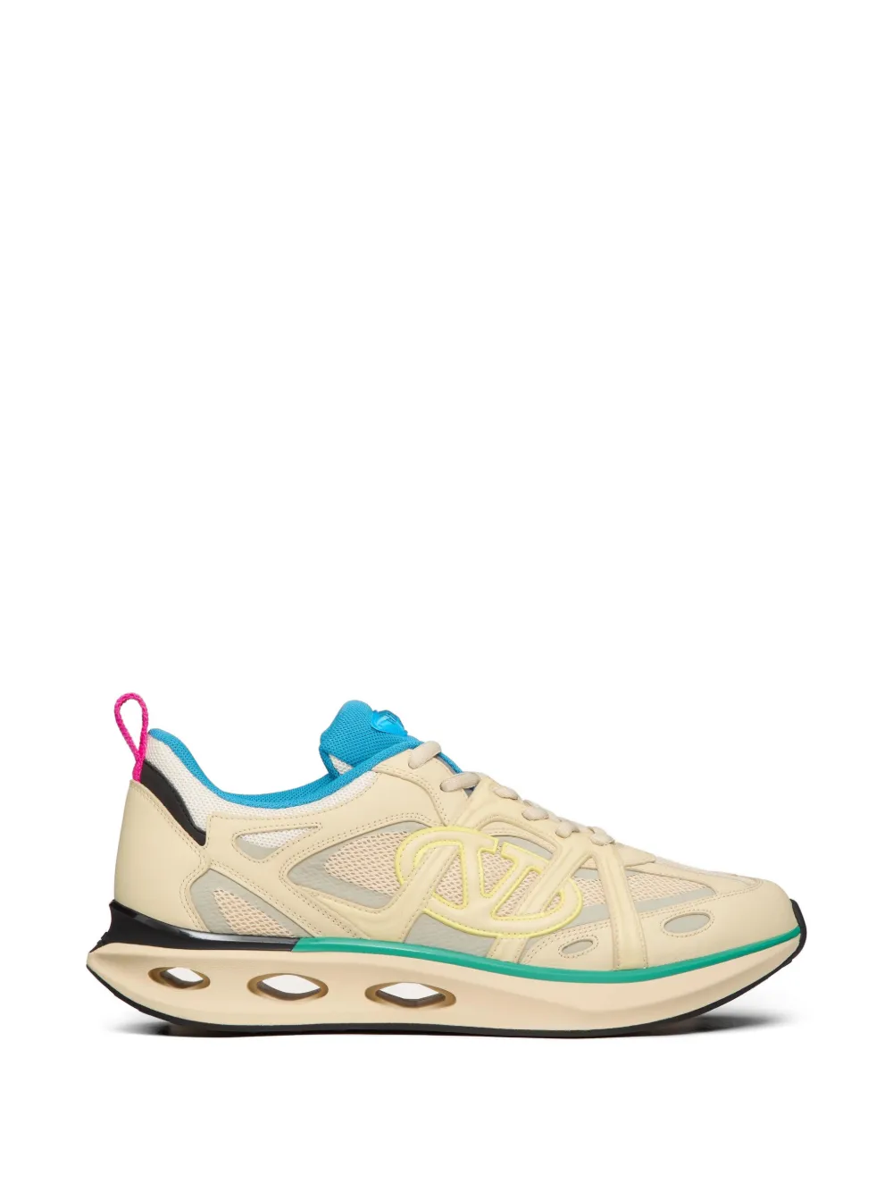 Valentino Garavani VLogo Easyjog leren sneakers Beige