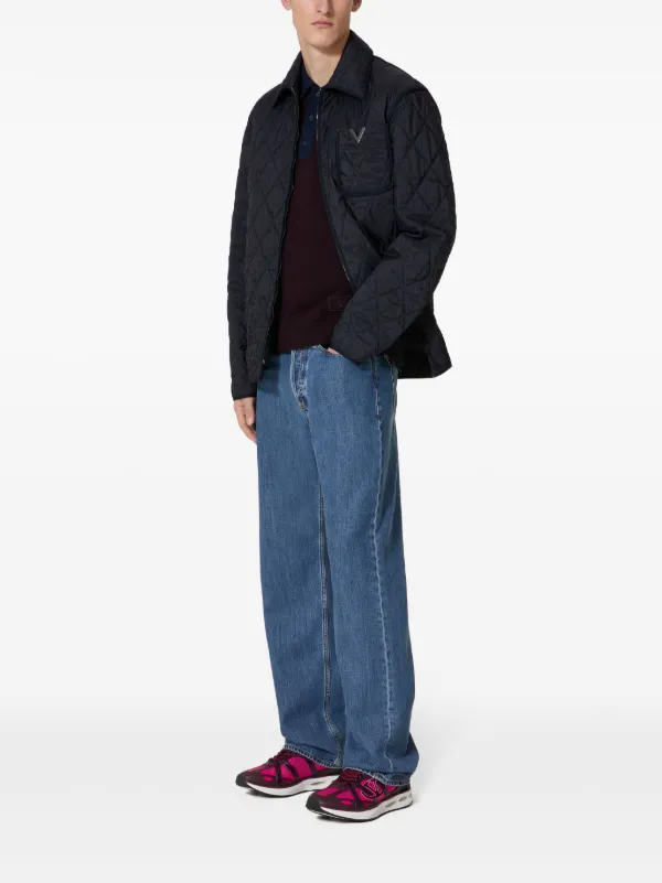 Valentino Garavani キルティングジャケット | ブルー | FARFETCH JP