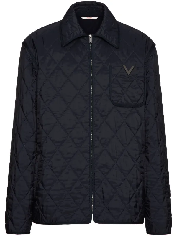 Valentino Garavani キルティングジャケット | ブルー | FARFETCH JP