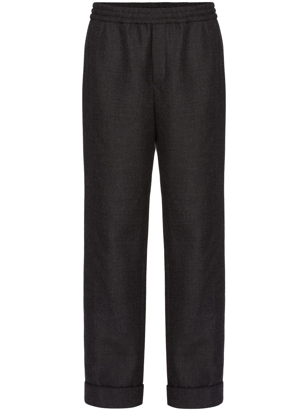 Valentino Garavani elasticated-waist straight-leg trousers - Black