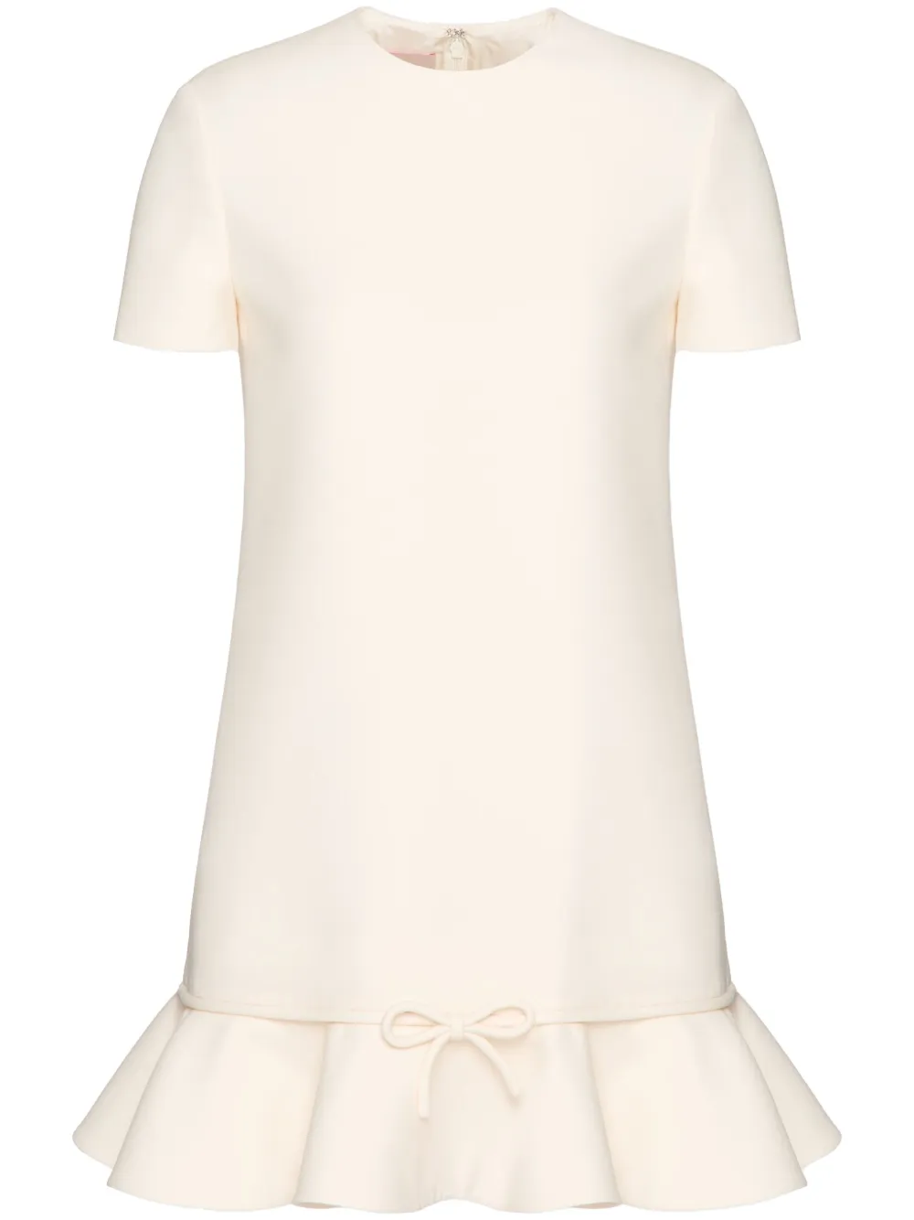 Valentino Garavani Peplum jurk met strikdetail Wit