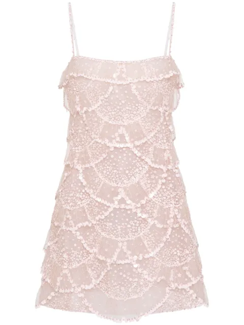 Valentino Garavani Tulle Illusione embroidered mini dress