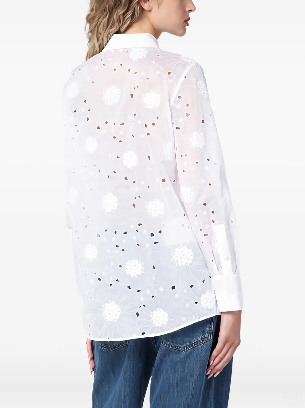 Valentino Garavani Broderie anglaise blouse Wit