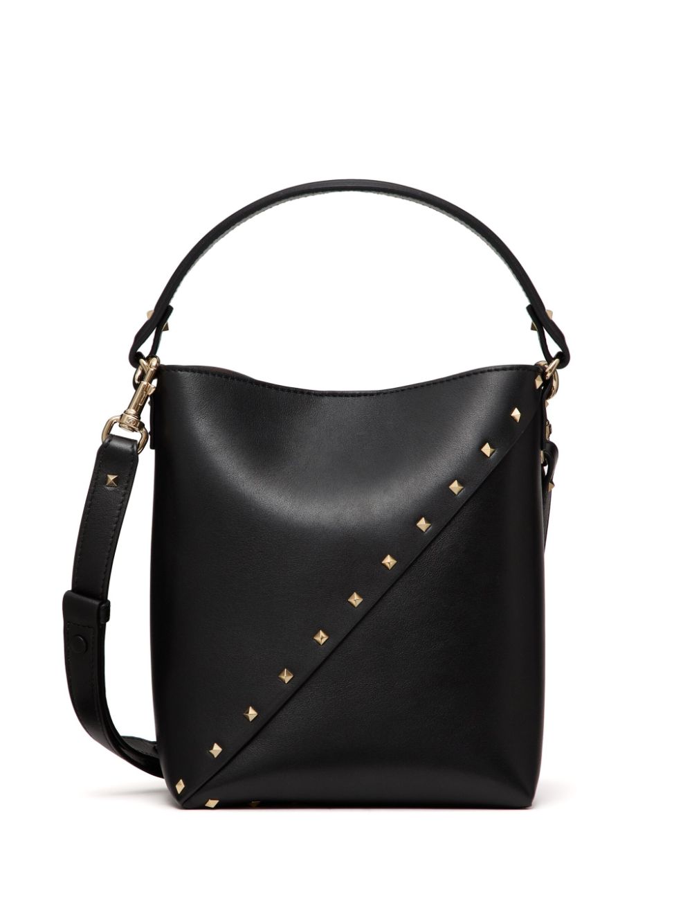 Valentino Garavani Rockstud Wispy leather bucket bag - Black